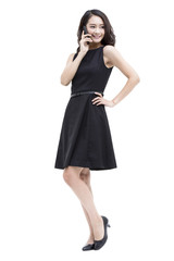 Fototapeta premium Young businesswoman talking on the phone