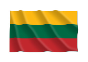Obraz premium Lithuania flag