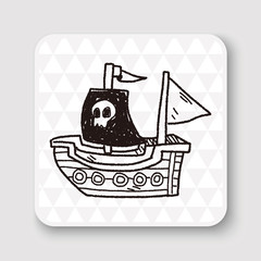 pirate ship doodle