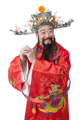 Chinese God of Wealth greeting for Chinese New Year