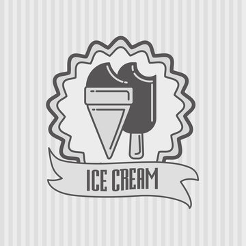 Ice Cream Label, sign or Vintage logo