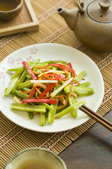 Chinese cuisine spicy bitter melon