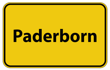 Ortstafel Paderborn in Deutschland