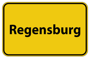 Ortstafel Regensburg in Deutschland