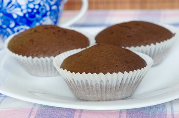 Chocolate muffins homemade