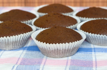 A few muffins on the table