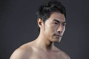 Young man with fresh skin