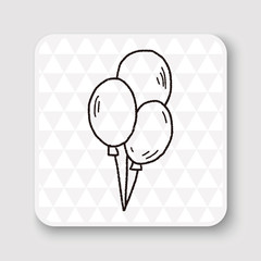 Obraz na płótnie Canvas doodle balloon