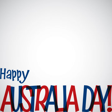 Bright typographic Australia Day card in vector format.