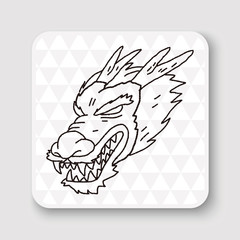 chinese dragon doodle