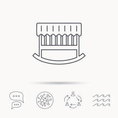 Baby cradle bed icon. Crib or cot sign.