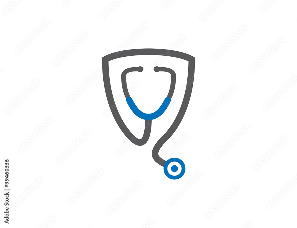 Wall mural Stethoscope logo