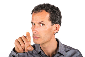 angry man pointing and accusing you