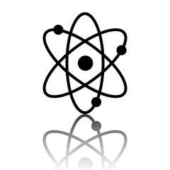 Atom icon. Vector illustration