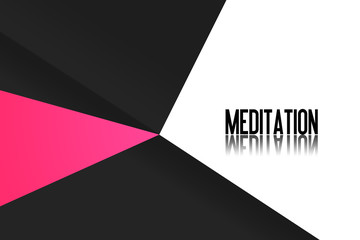 Meditation - Copy space - Illustration Background - Mirrored Text Graphic - Modern Design