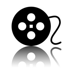 Film circular icon on white background