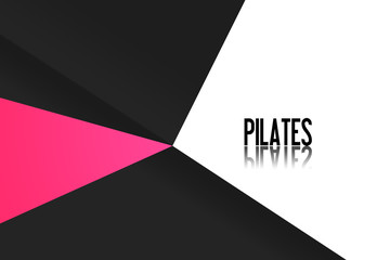 Pilates - Copy space - Illustration Background - Mirrored Text Graphic - Modern Design