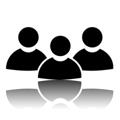 Flat icon of team work