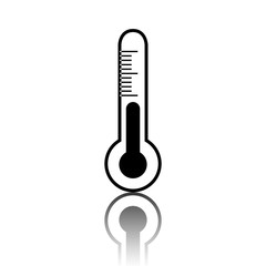 Naklejka premium Thermometer icon, vector illustration 