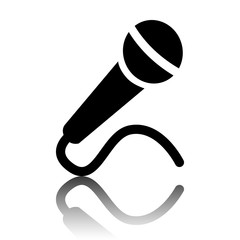 Black icrophone Icon