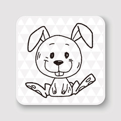 Chinese Zodiac rabbit doodle drawing