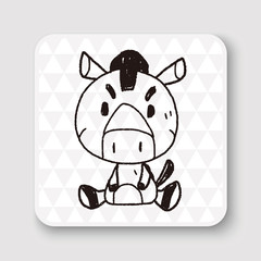 Chinese Zodiac horse doodle drawing