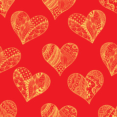 Obraz na płótnie Canvas seamless pattern with Hearts