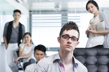 Fototapeta premium Serious office workers in the company
