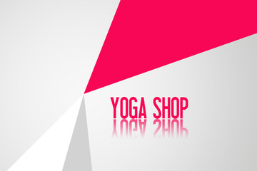 Yoga Shop - Copy space - Illustration Background - Mirrored Text Graphic - Modern Design