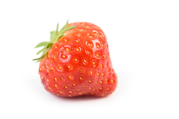 Red Fresh Strawberry Isolated On White Background