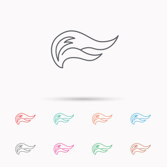 Fire flames icon. Blazing bonfire sign.