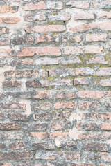 old brick wall. fortress interior block vignette facade wallpape