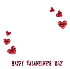 Text greetings on Valentine's Day. vector love background