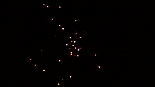 Fireworks Display in Night Sky.
