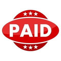 Red button with stars paid © sljubisa