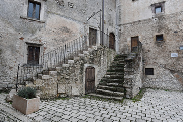 Municipio square, Santo Stefano di Sessanio, Italy