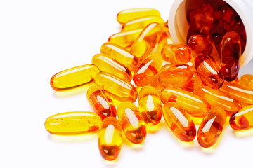 Biological additives to food, vitamins for a healthy lifestyle, capsules an omega 3 with cod-liver...