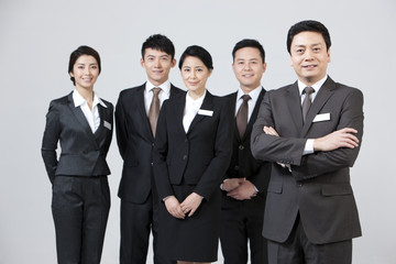 Portrait of professional and confident business team