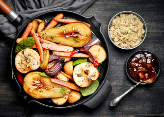 Roasted fruits and vegetables
