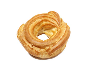 Fresh eclair ring on a white background