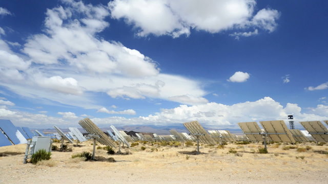 Ivanpah Solar Thermal Power Plant Tower sunlight Mojave Desert USA