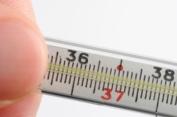 close up of thermometer