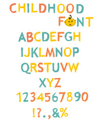 vector of stylized paint-like alphabets