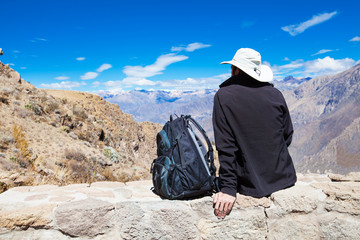 Tourists in Colca canyon, Peru