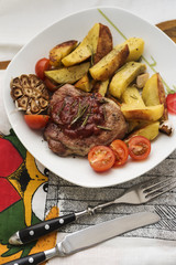 Pork steak with potato
