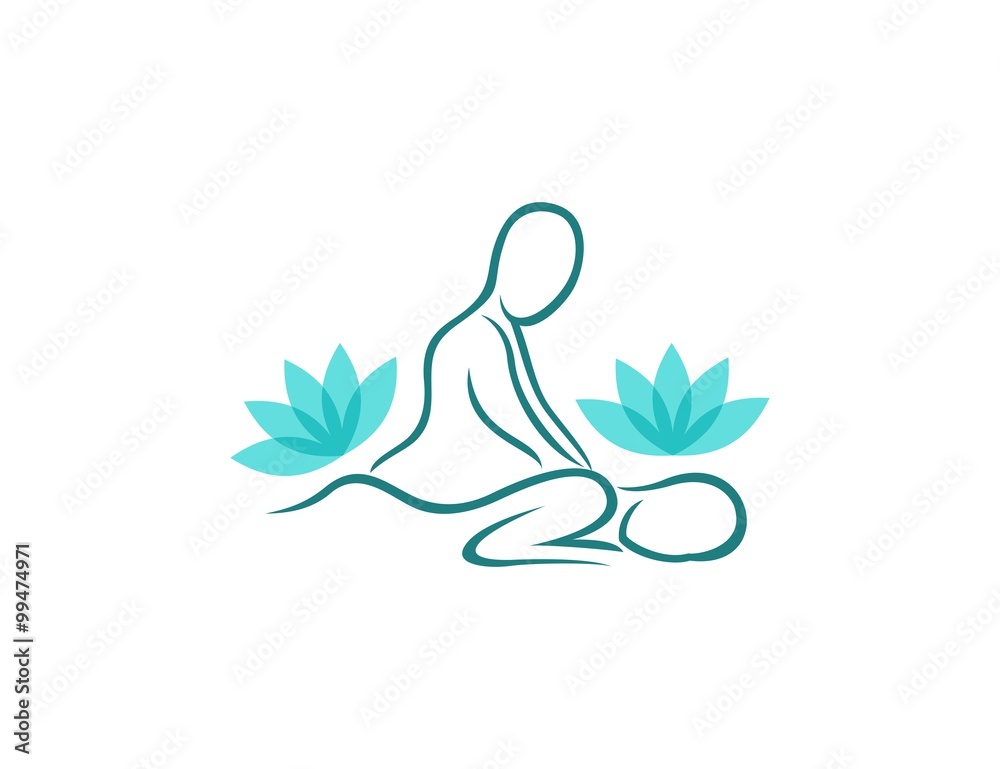 Wall mural Massage logo