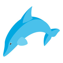 Dolphin isometric 3d icon