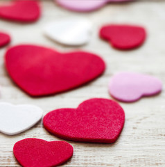 Obraz premium Valentines Day background with hearts.