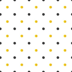 Photo sur Plexiglas Polka dot Fond transparent à pois dorés et noirs.