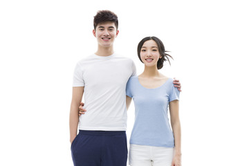 Fototapeta premium Portrait of happy young couple